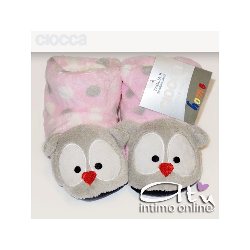 Pantofole bimba animali Ciocca 238 Gufo