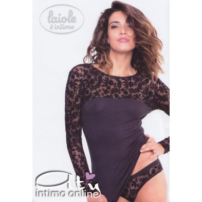 Maglietta Tulle Floccato Lajole P63