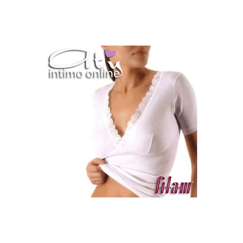 Maglia intima da donna in cotone Filam a manica corta 2266