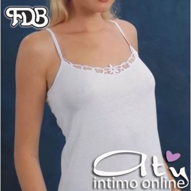Canottiera donna FDB 91 con macramè CONF. 3 PZ
