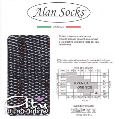 Collant GLITTER a rete by Alan Socks