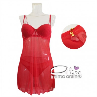 Completino Babydoll LoveAndBra 11399 Rosso