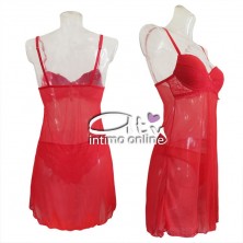Completino Babydoll LoveAndBra 11399 Rosso
