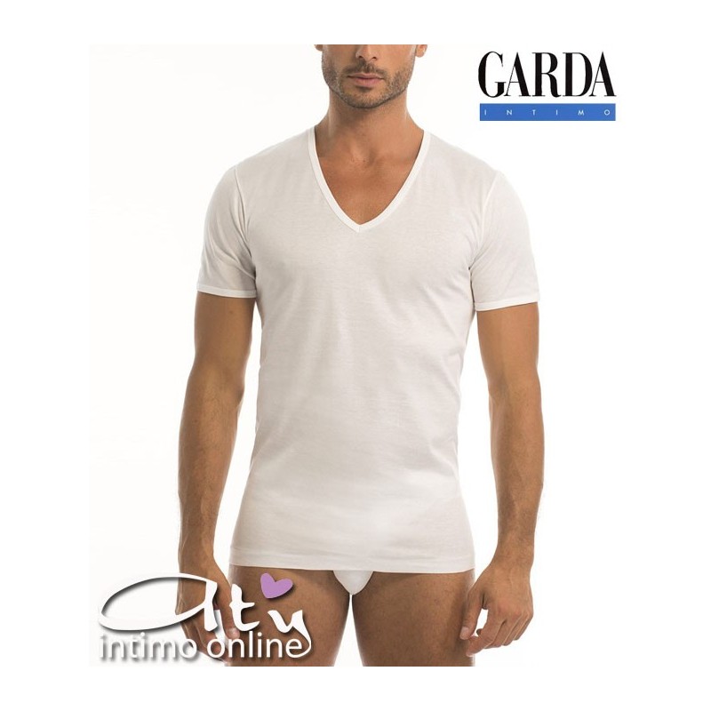 Maglia collo V in jersey filo scozia GARDA 0036 Pack 3 pz