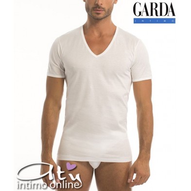 Maglia collo V in jersey filo scozia GARDA 0036 Pack 3 pz
