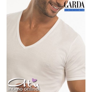 Maglia collo V in jersey filo scozia GARDA 0036 Pack 3 pz