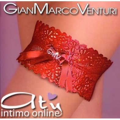 Giarrettiera balza pizzo Rosso G8762B Gian Marco Venturi