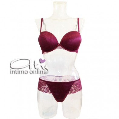 Completino in raso push up +2 taglie Duna Oasi Lormar