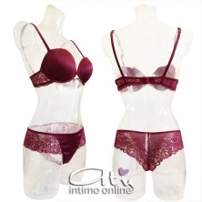 Completino in raso push up +2 taglie Duna Oasi Lormar