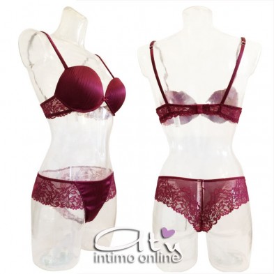 Completino in raso push up +2 taglie Duna Oasi Lormar