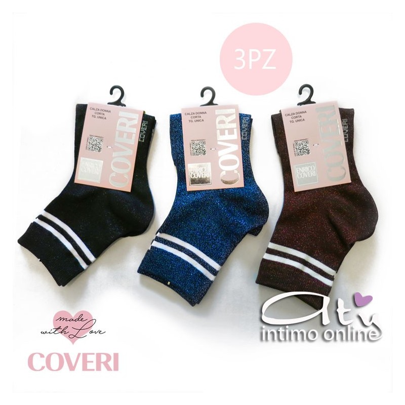 Calzini da donna corti glitter Coveri Sabry 217C
