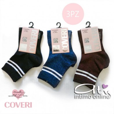Calzini da donna corti glitter Coveri Sabry 217C