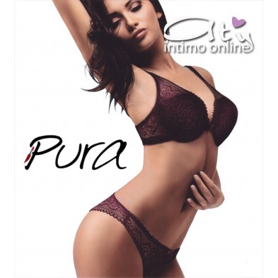 Completino intimo in pizzo con bralette Pura P0519C