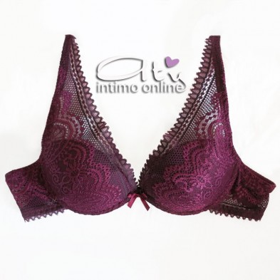Completino intimo in pizzo con bralette Pura P0519C