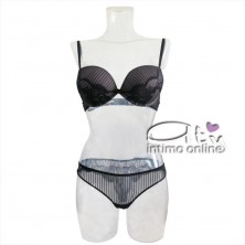 Completino gessato push up +2 taglie Ricercato Stiloso Lormar