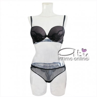 Completino gessato push up +2 taglie Ricercato Stiloso Lormar