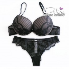 Completino gessato push up +2 taglie Ricercato Stiloso Lormar