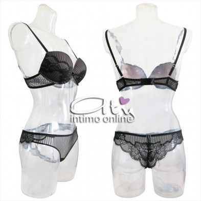 Completino gessato push up +2 taglie Ricercato Stiloso Lormar