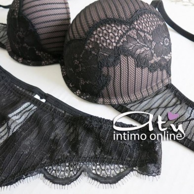 Completino gessato push up +2 taglie Ricercato Stiloso Lormar