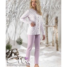Pigiama floreale invernale Venere 9525