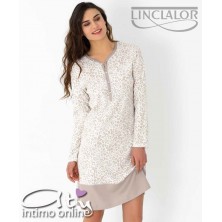 Linclalor camicia da notte stampato leopardo 92815