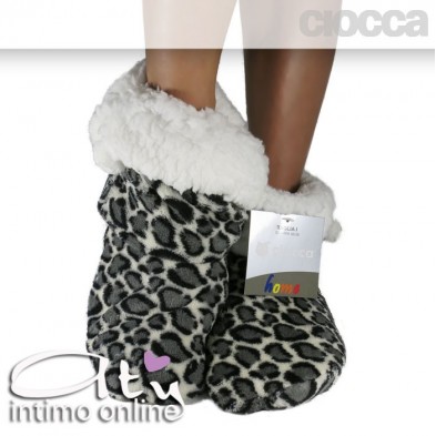 Pantofole boot leopardate Ciocca 820/2A