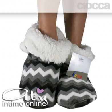 Pantofole boot divergenti con risvolto Ciocca 820/2A