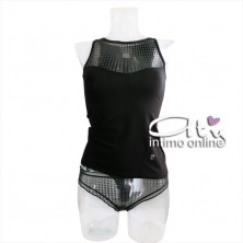 Completino top + brasiliana trasparente lurex Pierre Cardin 9426