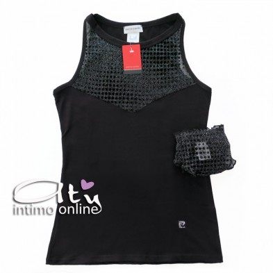 Completino top + brasiliana trasparente lurex Pierre Cardin 9426