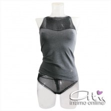 Completino top + brasiliana trasparente lurex Pierre Cardin 9426