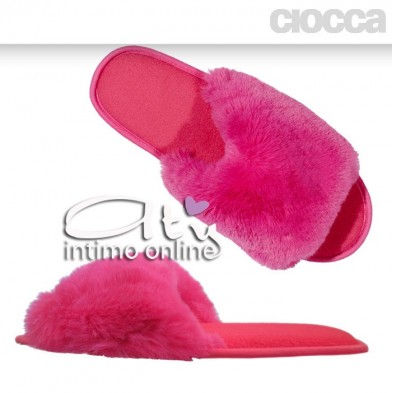 Ciabatte invernali peluche fucsia Ciocca 815/2A