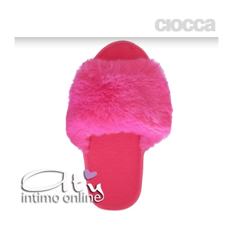 Ciabatte invernali peluche fucsia Ciocca 815/2A