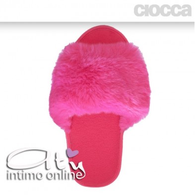 Ciabatte invernali peluche fucsia Ciocca 815/2A