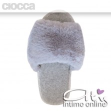 Ciabatte invernali peluche grigie Ciocca 815/2A