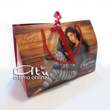 Jadea Pigiama snow 5081 blu e grigio melange