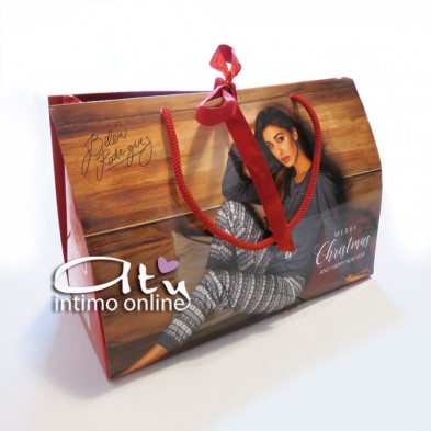 Jadea Pigiama snow 5081 blu e grigio melange