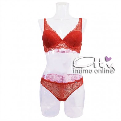 Completino lingerie in pizzo rosso Infiore Joy