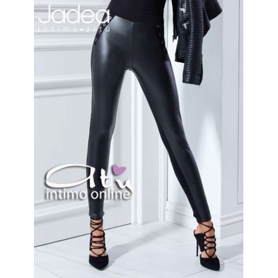 Jadea leggings caldo cotone e simil pelle 4886