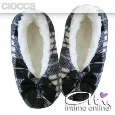 Pantofola bassa scozzese grigio Ciocca 809