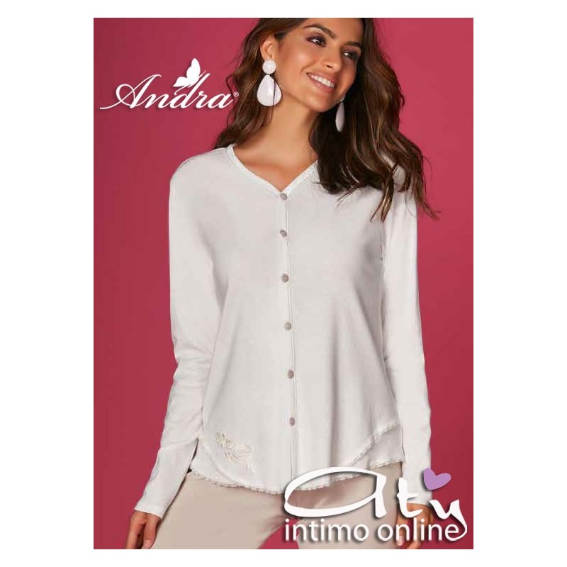 Andra Dreamwear pigiama aperto acquamarina 8286