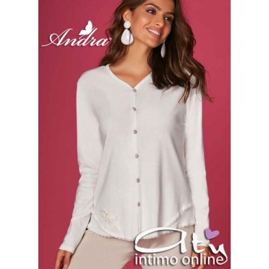 Andra Dreamwear pigiama aperto acquamarina 8286