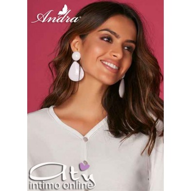 Andra Dreamwear pigiama aperto acquamarina 8286