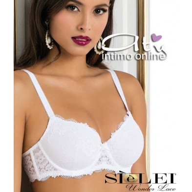 Reggiseno imbottito pizzo con ferretto SièLei 2454 Opera d’Arte