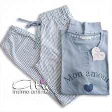 Pigiama pantalone a righe Coveri homewear EP4030