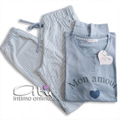 Pigiama pantalone a righe Coveri homewear EP4030