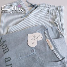 Pigiama pantalone a righe Coveri homewear EP4030