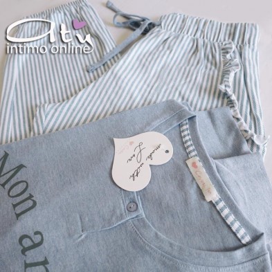 Pigiama pantalone a righe Coveri homewear EP4030