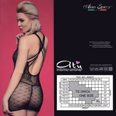 Mini Abito sensuale a rete C2335 Alan Spicy intimo hot