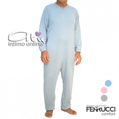 Pigiama Intero con zip 9008 Ferruccio Comfort Sanitario
