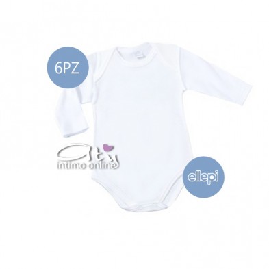 Ellepi AF890 Body Neonato caldo cotone interlock manica lunga